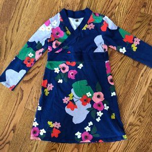 Tea Collection Dark Blue Kimono Style Dress